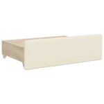 vidaXL Lit de jour avec gigogne et tiroirs crème 90x200 cm similicuir