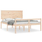 vidaXL Lit pour personne âgée sans matelas 160x200 cm bois massif
