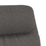 vidaXL Chaise de relaxation avec tabouret Gris foncé Tissu