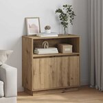 vidaXL Buffet avec LED chêne artisanal 71 x 34.5 x 75 cm