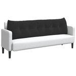 vidaXL Coussin de Dos Noir 180 x 24 x 50 cm Velours