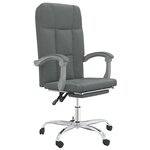 vidaXL Fauteuil inclinable de bureau Gris foncé Tissu