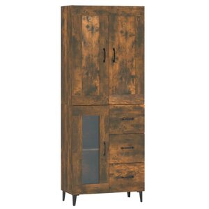 Vidaxl buffet haut chêne fumé bois d'ingénierie