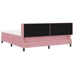 vidaXL Lit à ressorts avec matelas noir 100x200 cm en velours Rose