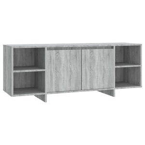 vidaXL Meuble TV sonoma gris 130x35x50 cm bois d'ingénierie