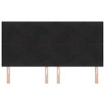 vidaXL Tête de lit LED avec bandes LED Noir 180 cm Velours