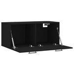 vidaXL Armoire murale noir 80x36 5x35 cm bois d'ingénierie