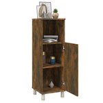 vidaXL Armoire de bain Chêne fumé 30x30x95 cm Bois d'ingénierie