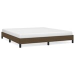 vidaXL Cadre de lit sans matelas marron foncé 180x200 cm tissu