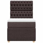vidaXL Sommier à lattes de lit avec matelas Marron foncé 90x200 cm