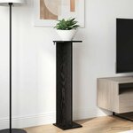 vidaXL Support de Plante 2 pièces Chêne noir 25 x 25 5 x 100 5 cm