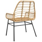 vidaXL Chaises de jardin lot de 2 marron résine tressée