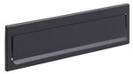 Entrée de boîte aux lettres en acier pour porte  mur  C-604  23 x 3 cm  Noir