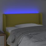 vidaXL Tête de lit à LED Vert 83x16x78/88 cm Tissu