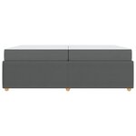 vidaXL Cadre de lit avec matelas Gris foncé 200 x 200 cm tissu