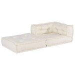 vidaXL Pouf modulaire crème 70x70x54 tissu
