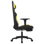vidaXL Chaise de jeu de massage avec repose-pied Noir et vert clair