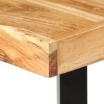 vidaXL Ensemble de bar 9 Pièces Bois d'acacia solide et cuir véritable