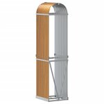 vidaXL Porte-bûches marron clair 40x45x170 cm acier galvanisé