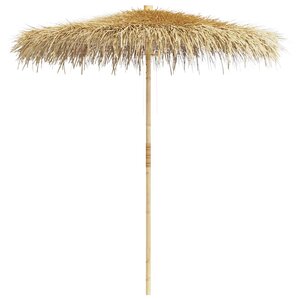 vidaXL Parasol en bambou avec toit en feuille de bananier 210 cm