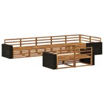 vidaXL Ensemble de canapés d'extérieur 8 Pièces Naturel