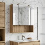 vidaXL Armoire Miroir de Salle de Bain Chêne artisan 60 x 14.5 x 70 cm