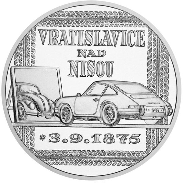 Pièce de monnaie en Argent g 155.5 (5 oz) Millésime 2025 BIRTH OF FERDINAND PORSCHE