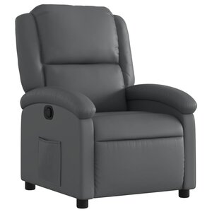 vidaXL Fauteuil inclinable gris similicuir