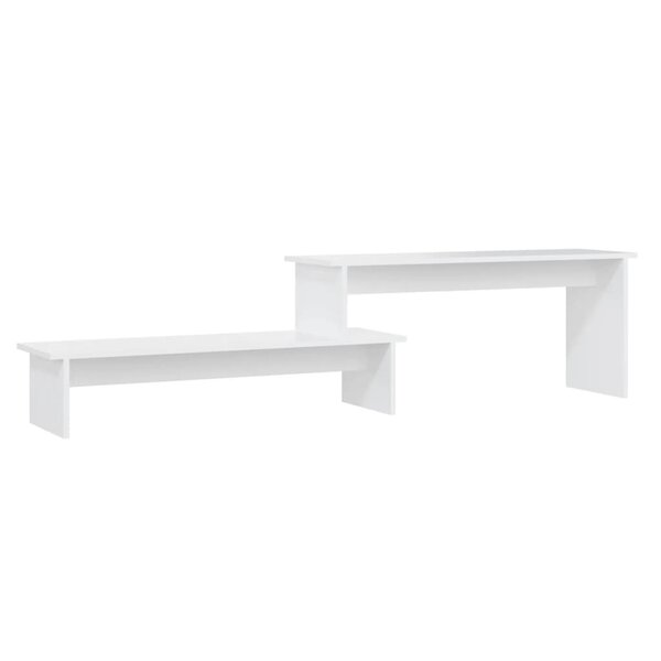 vidaXL Meuble TV Blanc 180x30x43 cm Aggloméré