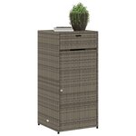 vidaXL Armoire de rangement de jardin gris 55x55x111 cm résine tressée