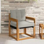 vidaXL Canapé d’extérieur Bois d'Acacia Massif Gris Naturel et Clair