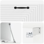 vidaXL Meuble TV mural Montage mural Blanc brillant 78 5 x 41 x 30 cm