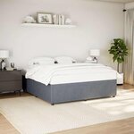 vidaXL Cadre de lit sans matelas gris foncé 200x200 cm velours