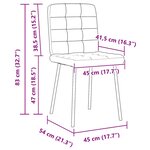 vidaXL Chaises à manger lot de 4 jaune velours