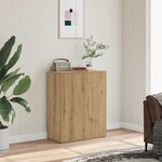 vidaXL Buffet chêne artisanal 60x30x75 cm bois d'ingénierie