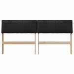 vidaXL Tête de lit capitonnée Noir 160 cm Pin massif
