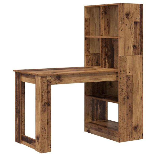 vidaXL Bureau Bois Ancien 122 x 67 x 145 cm Bois d'ingénierie