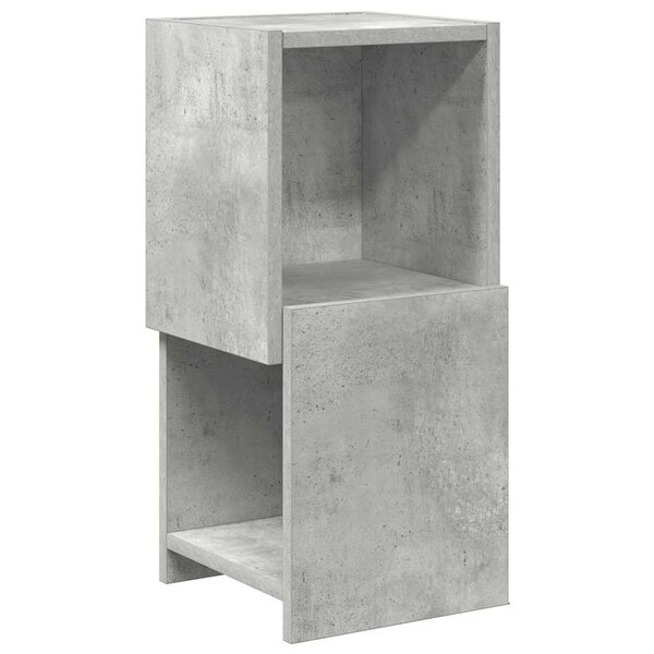 vidaXL Meuble d'angle Gris béton 25 5x25x55cm Bois d'ingénierie