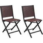 Chaise pliante en aluminium ida (lot de 2)