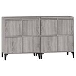 vidaXL Buffets 2 Pièces sonoma gris 60x35x70 cm bois d'ingénierie