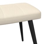 vidaXL Chaise de relaxation avec tabouret Crème Tissu