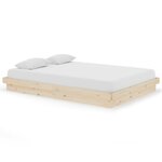 vidaXL Cadre de lit Bois massif 140x200 cm