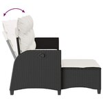 vidaXL Salon de jardin 3 Pièces avec coussins forme L noir résine tressée
