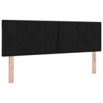 vidaXL Tête de lit LED Noir 160 cm tissu