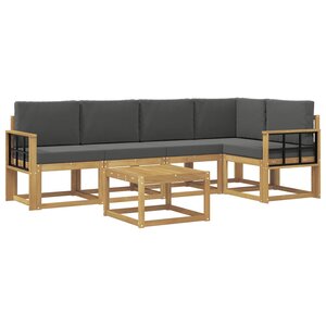 vidaXL Ensemble de canapés d'extérieur 6 Pièces Blanc et anthracite