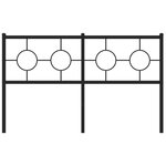 vidaXL Tête de lit métal noir 135 cm