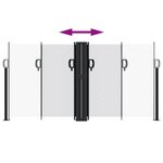 vidaXL Auvent latéral rétractable blanc 120x600 cm