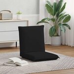 vidaXL Fauteuil de sol ajustable Noir Tissu