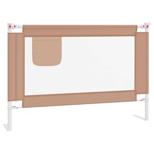 vidaXL Barrière de sécurité de lit d'enfant Taupe 100x25 cm Tissu