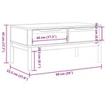 vidaXL Table basse FLORO cire marron 99x55 5x45 cm bois massif de pin